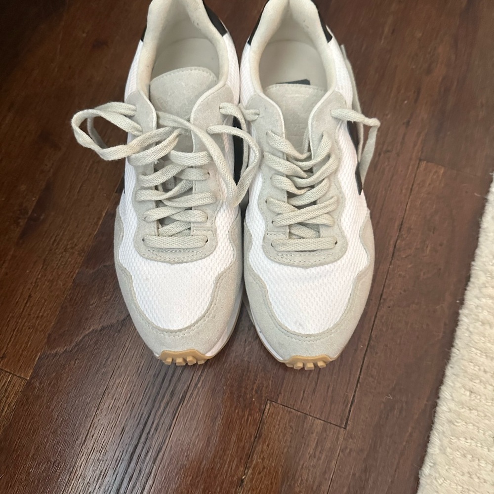 Veja White and Gray Athletic Shoes